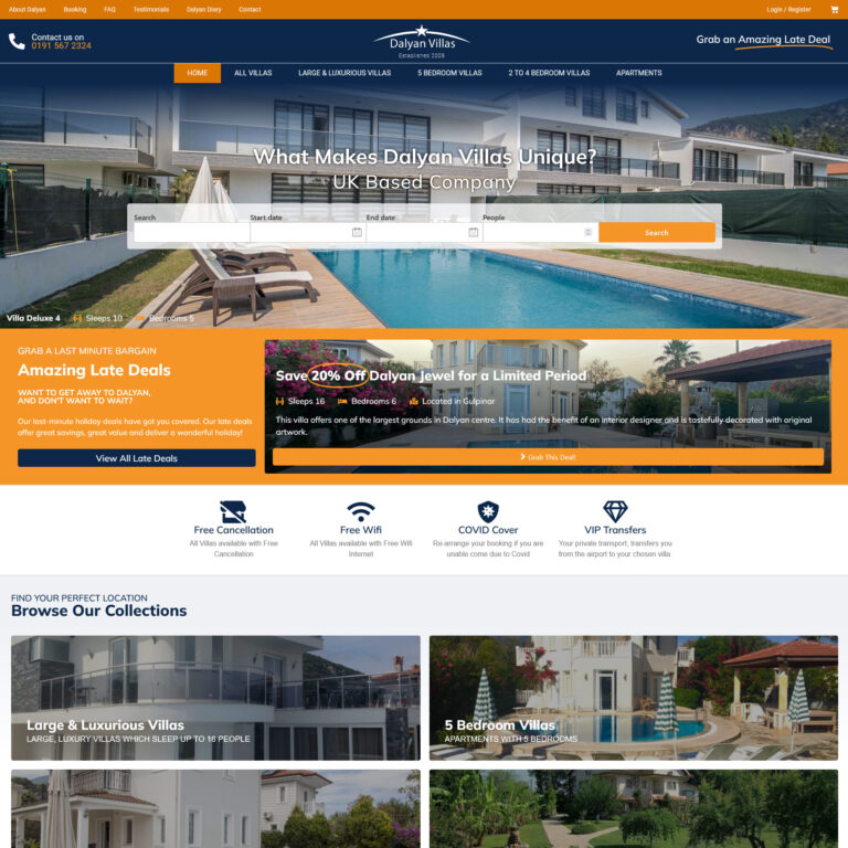 Dalyan Villas Online Villa Rental Website Solution